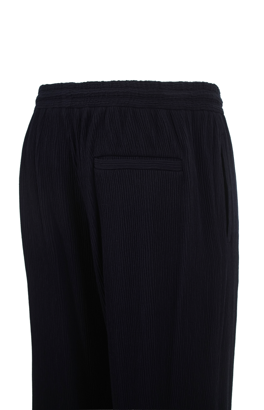 Regular-Fit Trousers in Seersucker Jersey with Cashmere