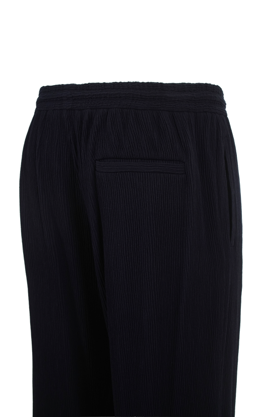 Regular-Fit Trousers in Seersucker Jersey with Cashmere
