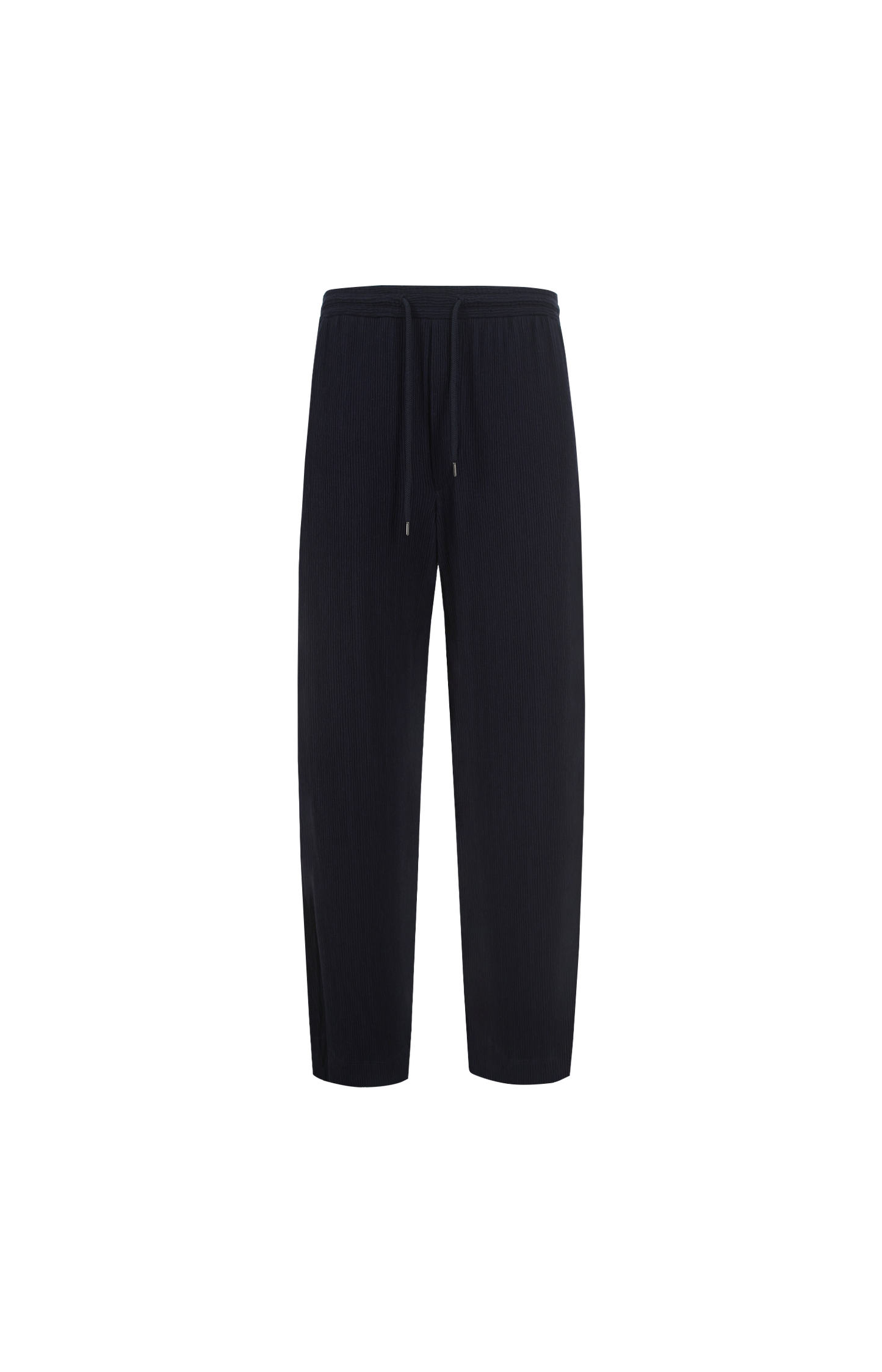 Regular-Fit Trousers in Seersucker Jersey with Cashmere