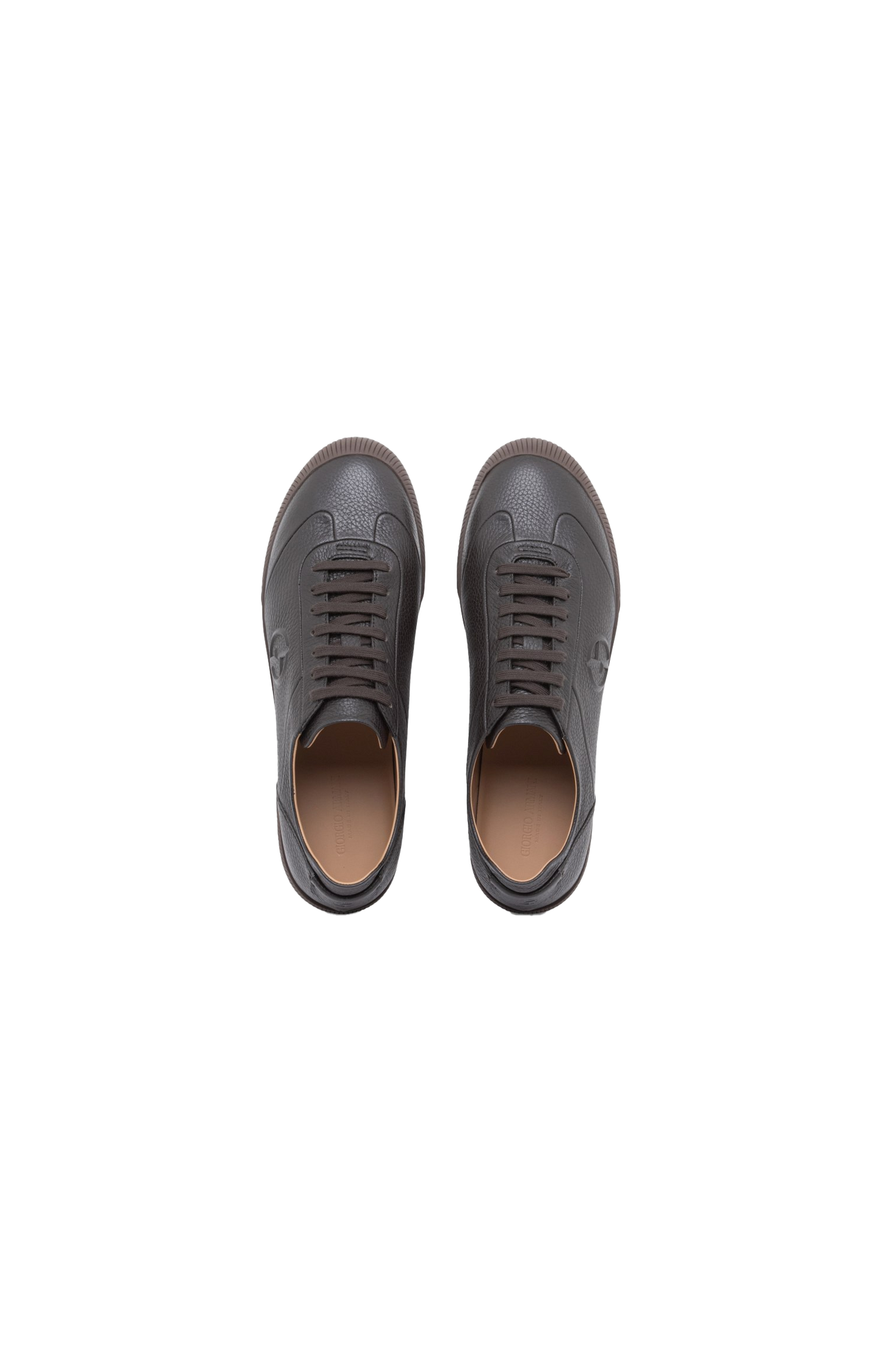 Sneakers in Leather with a Rubber Sole