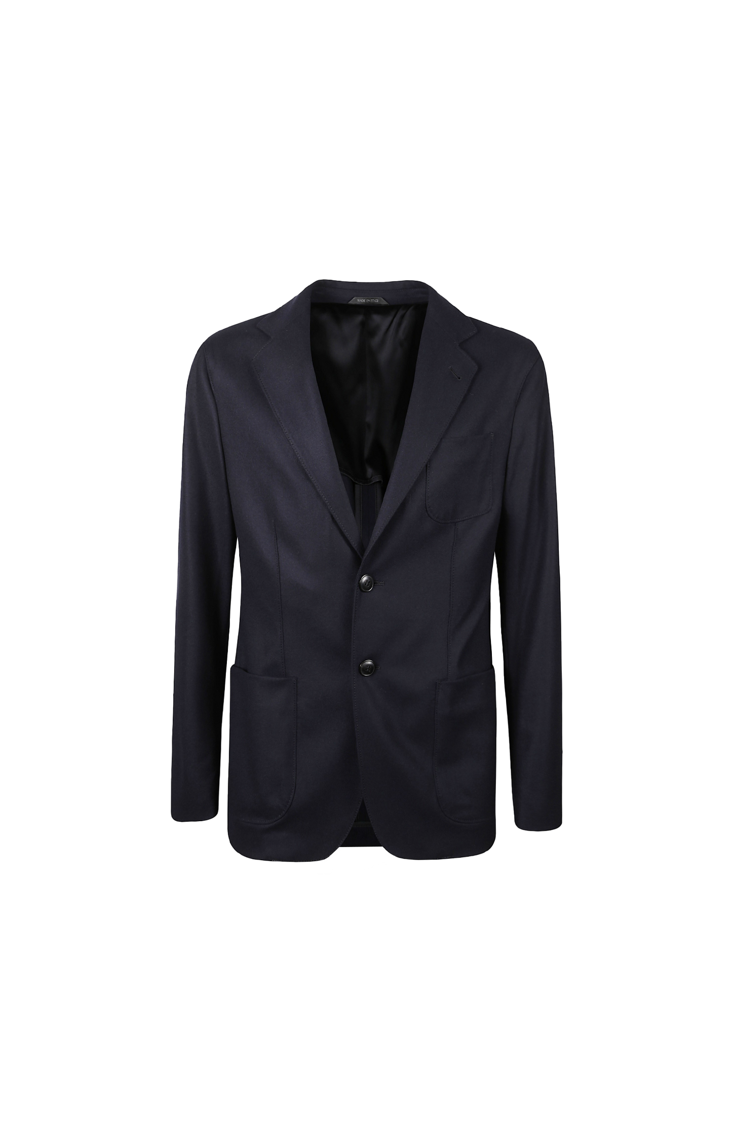Unlined Single-Breasted Stretch Cashmere Jacket