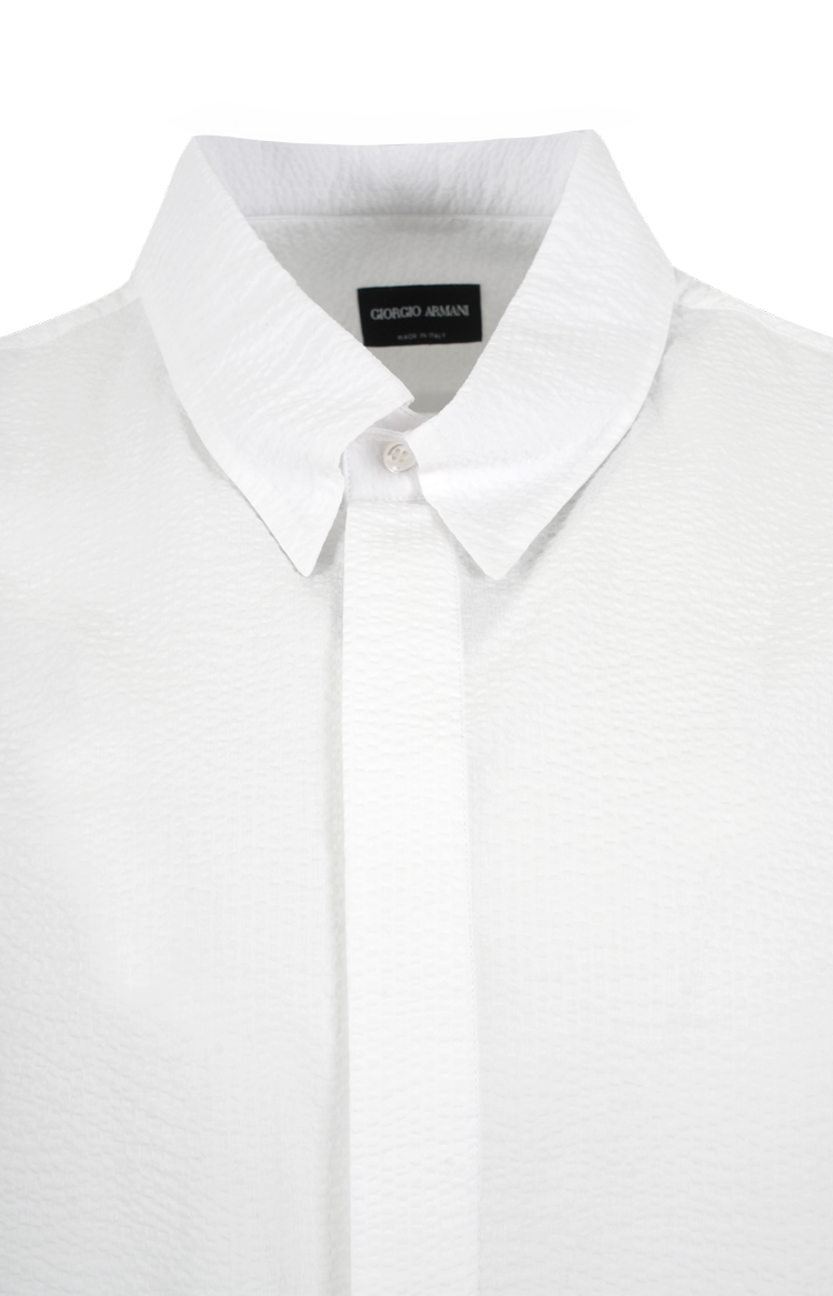 Regular Fit Shirt in Cotton Seersucker