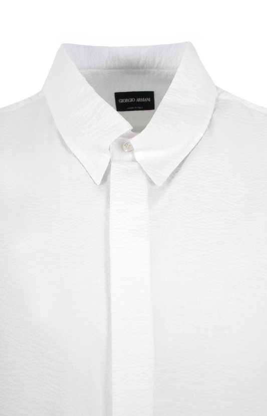 Regular Fit Shirt in Cotton Seersucker