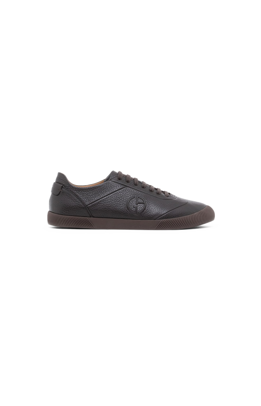 Sneakers in Leather with a Rubber Sole