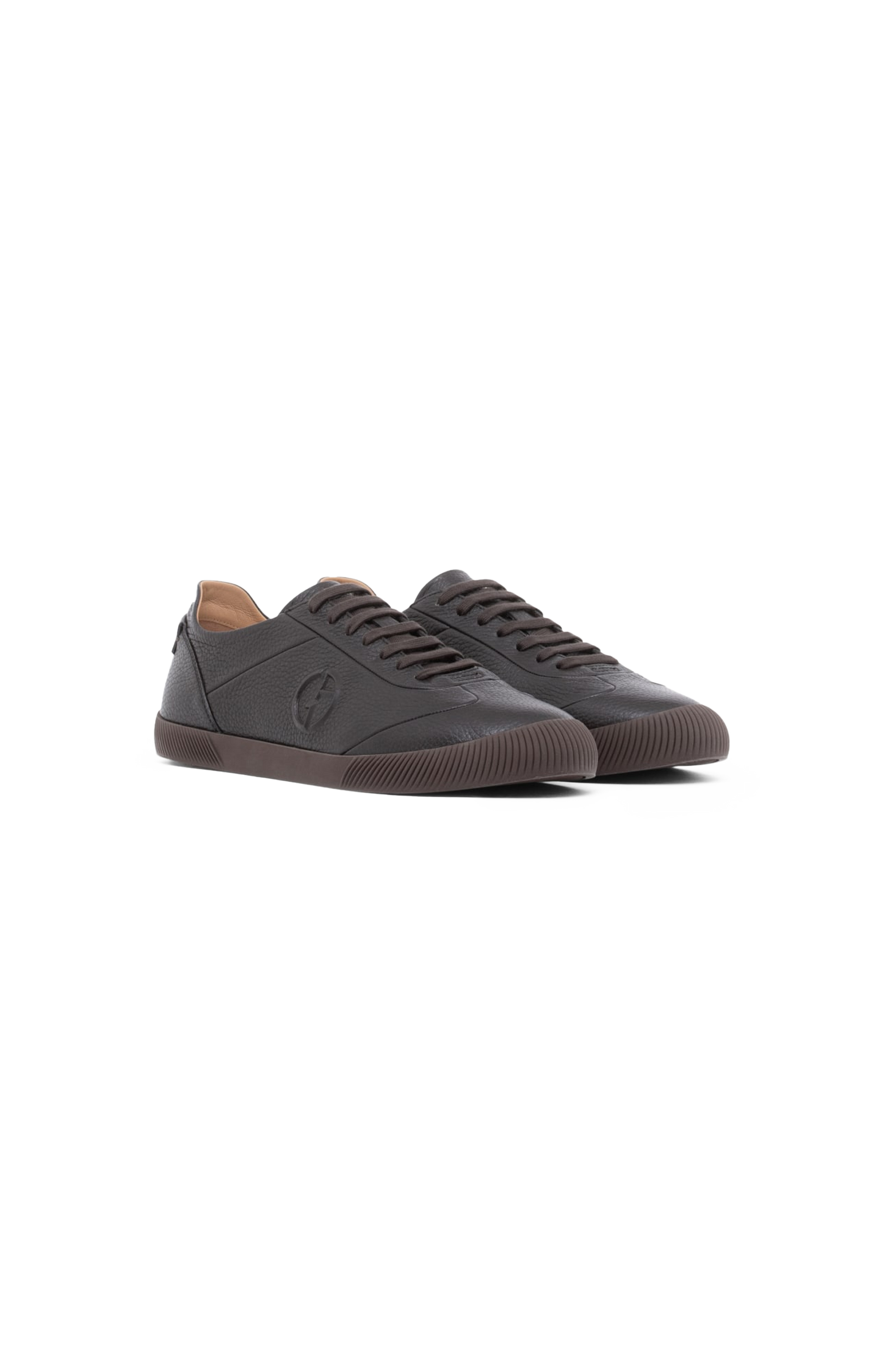Sneakers in Leather with a Rubber Sole