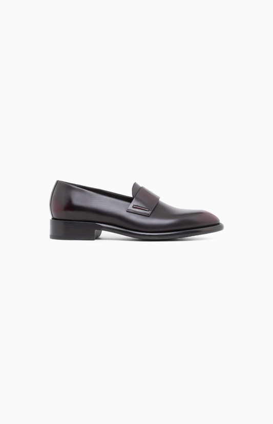 Slippers in Brushed Leather with a Leather Sole