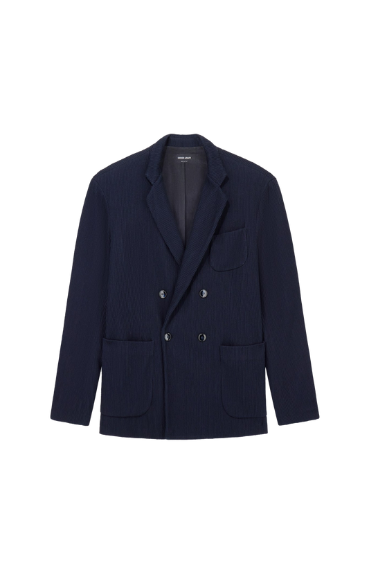 Regular-Fit Blazer in Seersucker Jersey