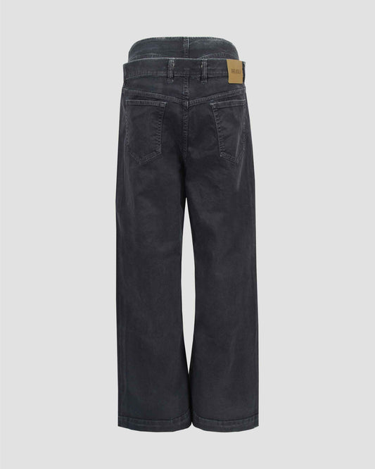 Long Pants in Matte Coated Canvas