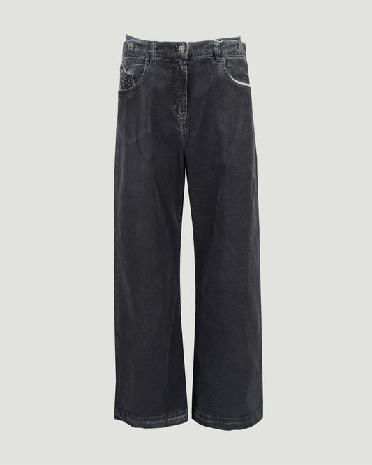 Long Pants in Matte Coated Canvas