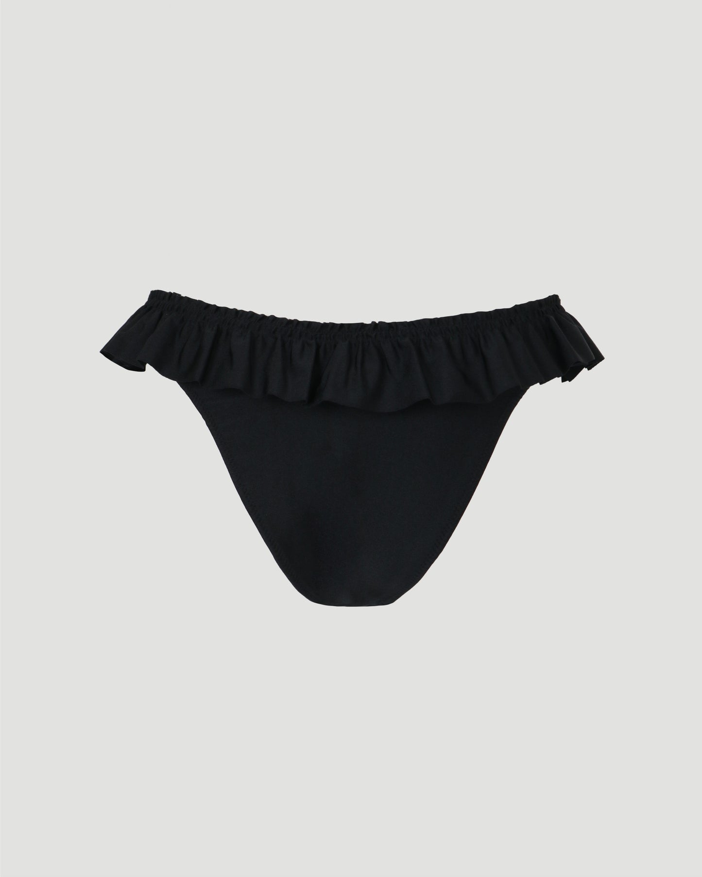 Ruffle bikini bottom in smocked jersey
