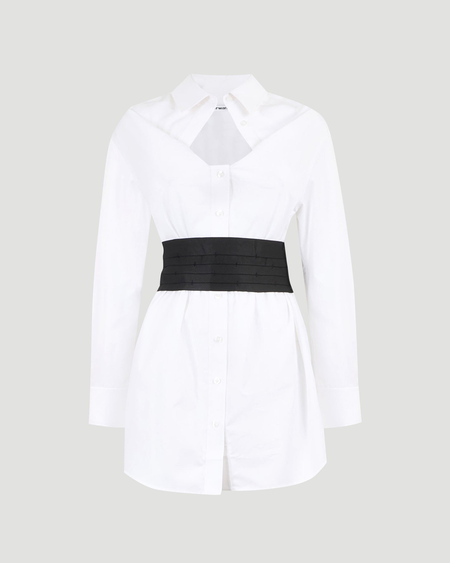 Belted Long-Sleeve Shirt Dress