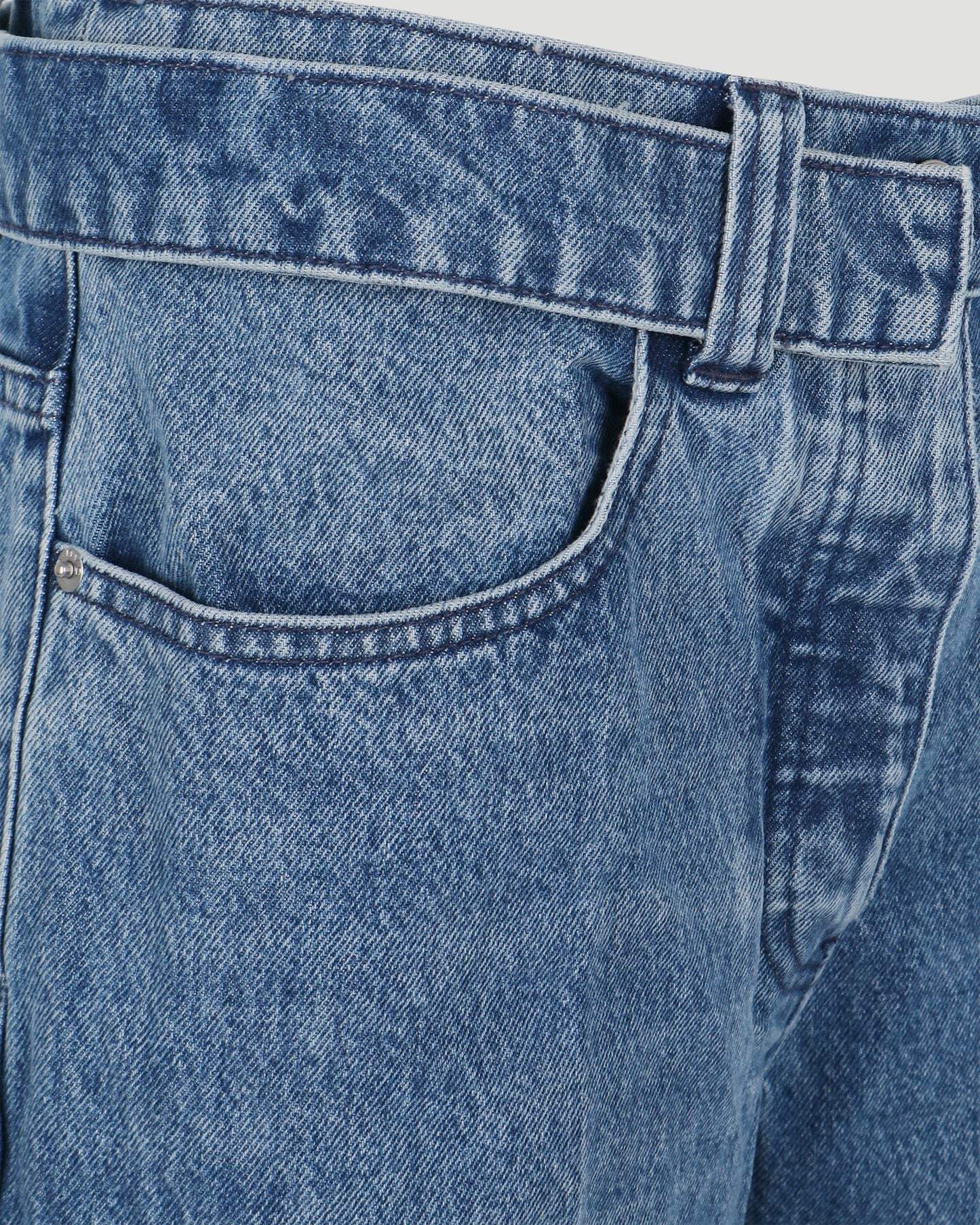 Belted raver pant in denim