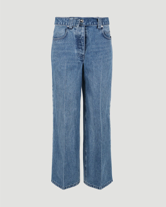 Belted raver pant in denim