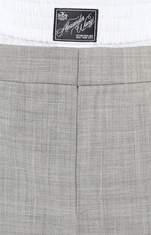 Pleated Layered-Waist Mini Skirt