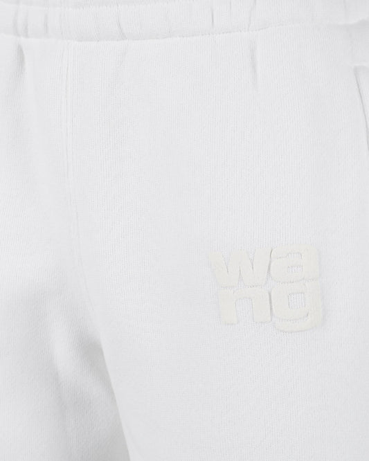 Alexander Wang STACKED LOGO SWEATPANTS IN WHITE — product photo 2