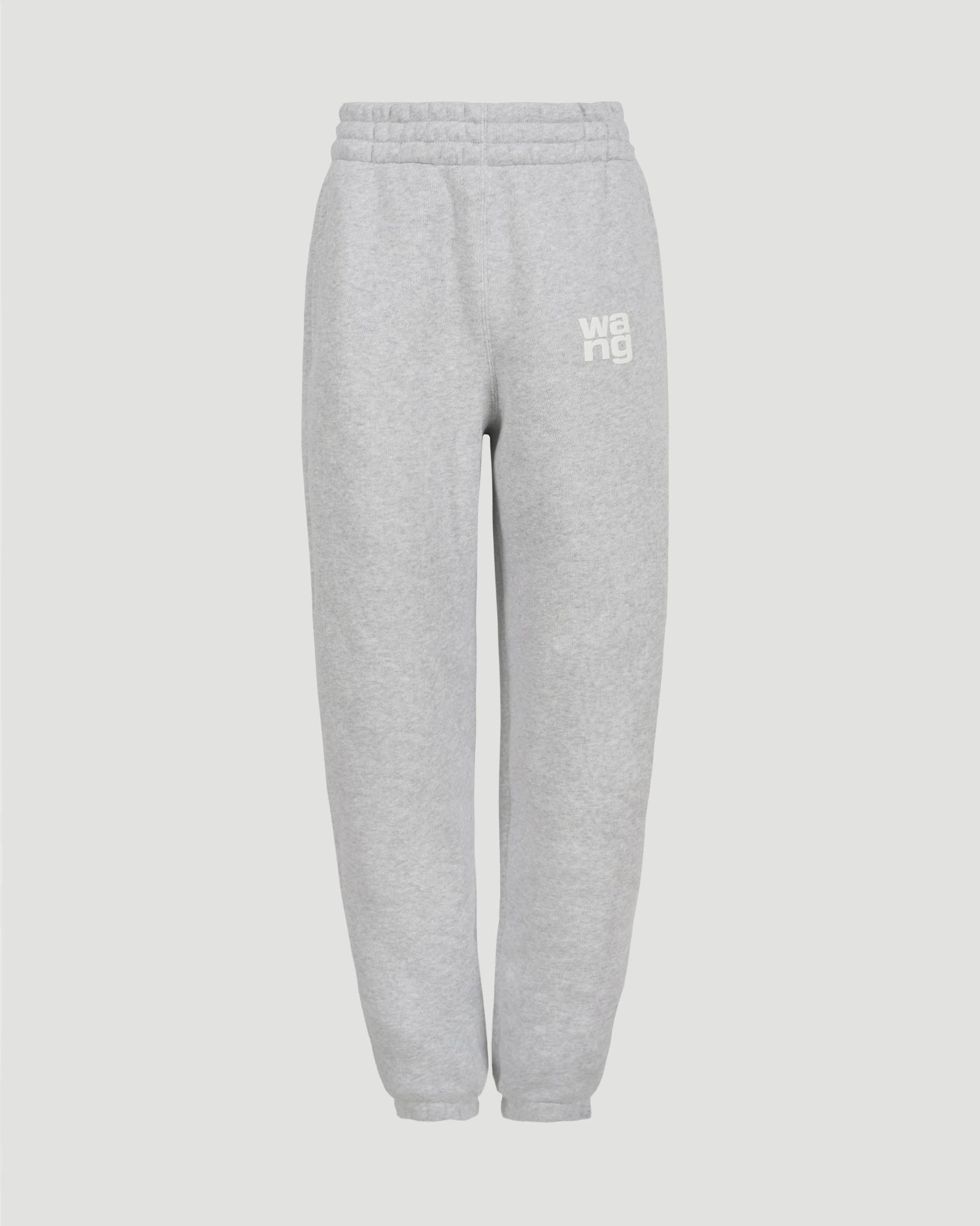 Alexander Wang COTTON SWEATPANTS IN LIGHT GREY — front view