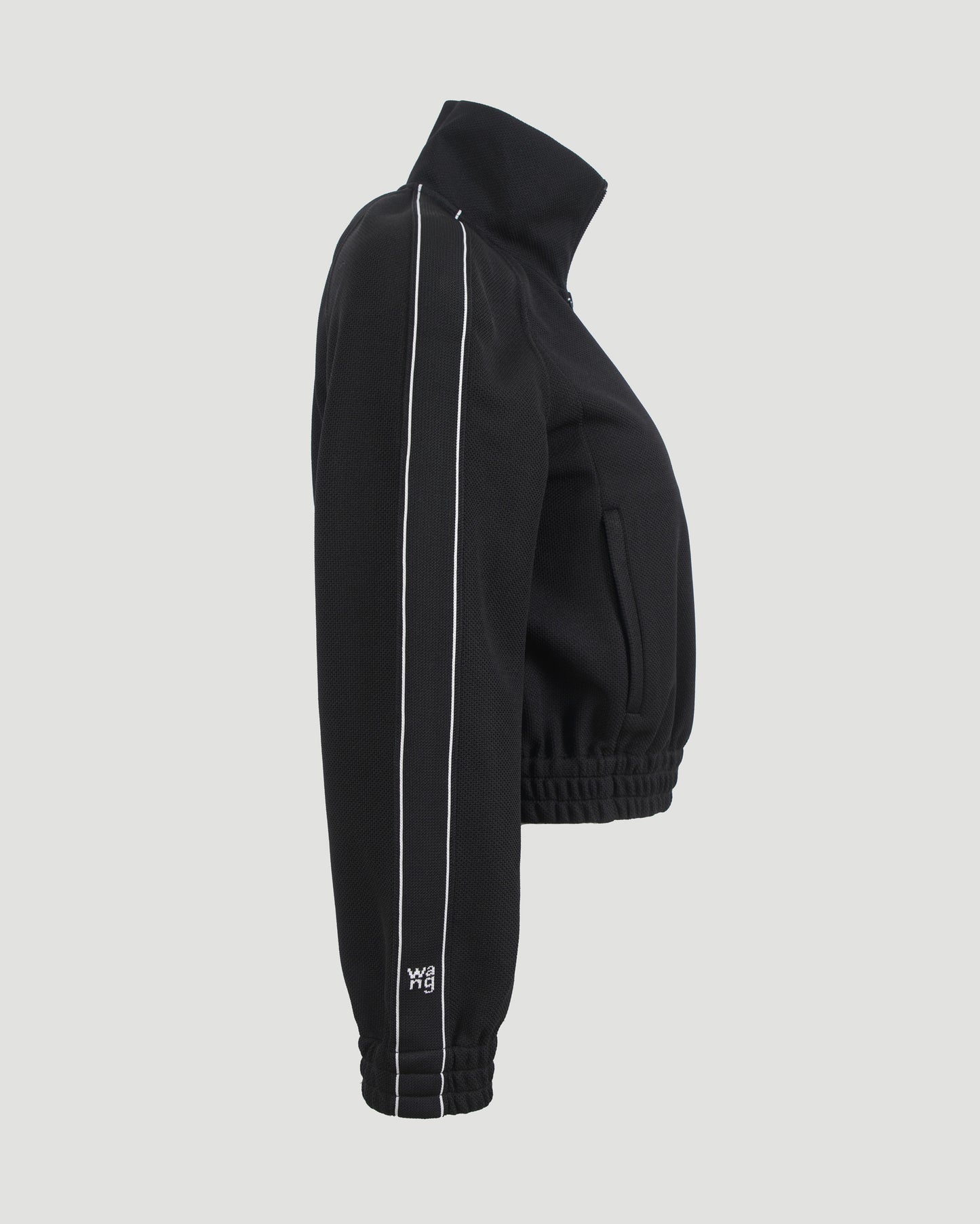 CROPPED TRACK JACKET IN BLACK