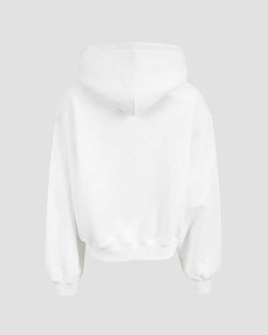 COTTON HOODIE IN WHITE