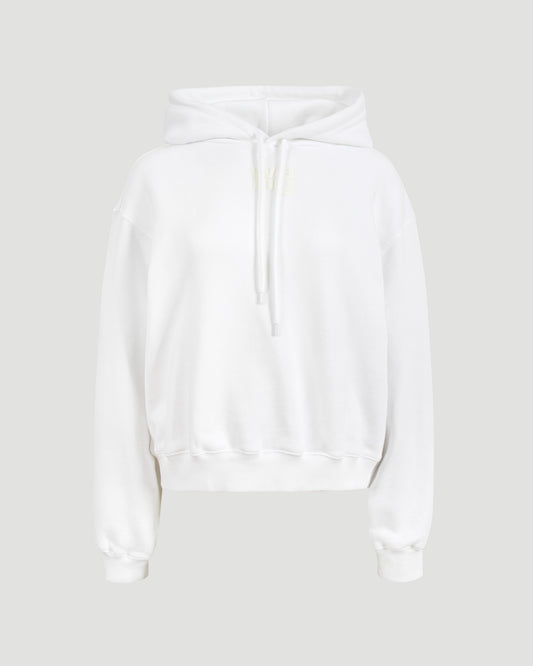 COTTON HOODIE IN WHITE