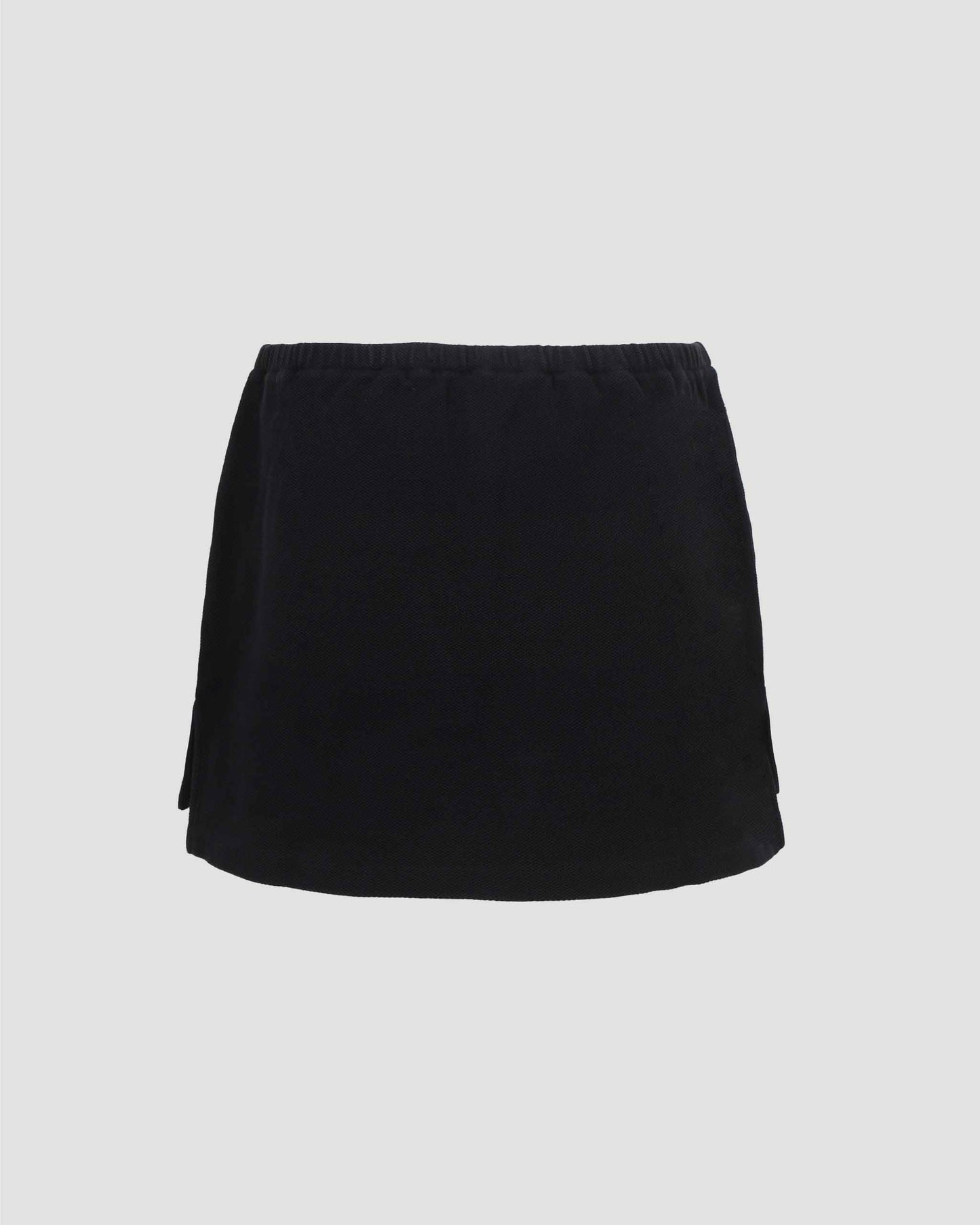 Black Striped Deconstructed Mini Skirt