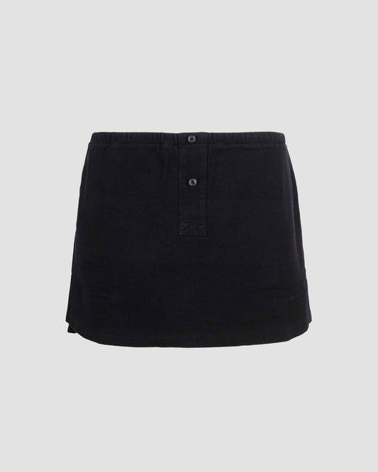 Black Striped Deconstructed Mini Skirt