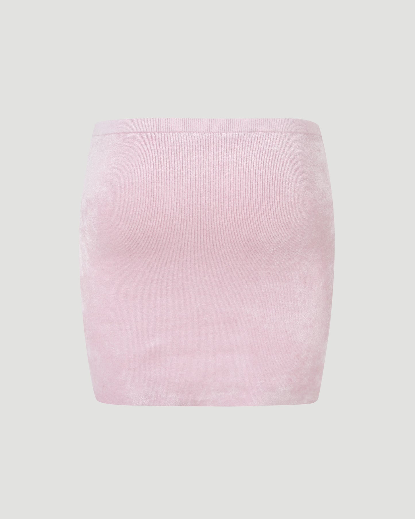 Logo Embossed Miniskirt in Light Pink