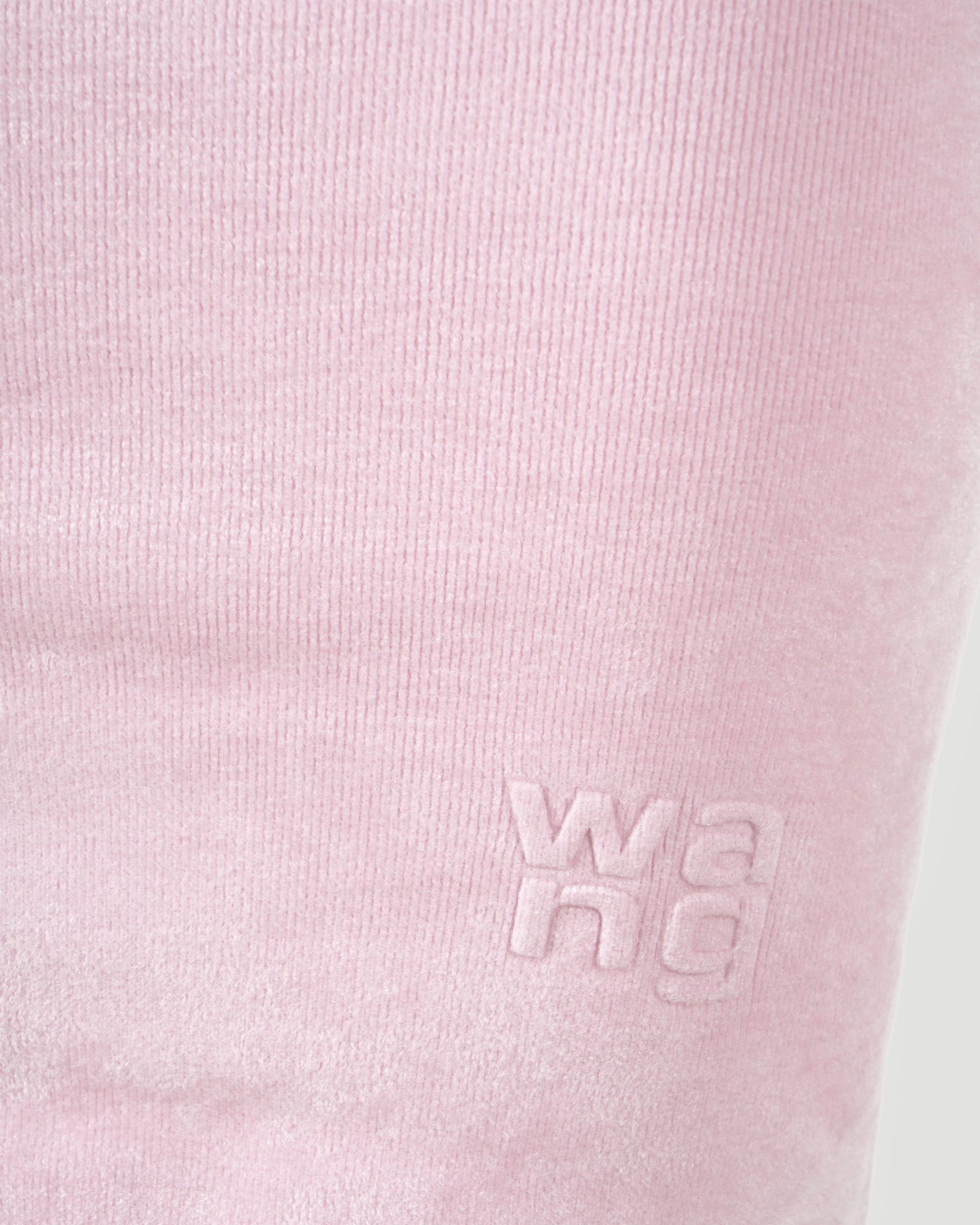 Logo Embossed Miniskirt in Light Pink