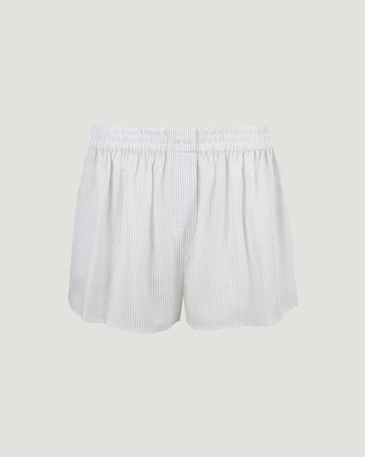 Mid-Rise Boxer Shorts in White