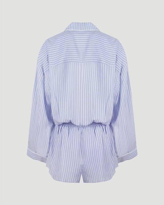 Pre-Styled Jumpsuit in Oxford Blue