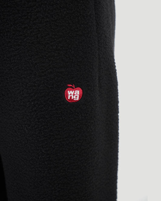 Sweatpant in teddy fleece with red apple logo