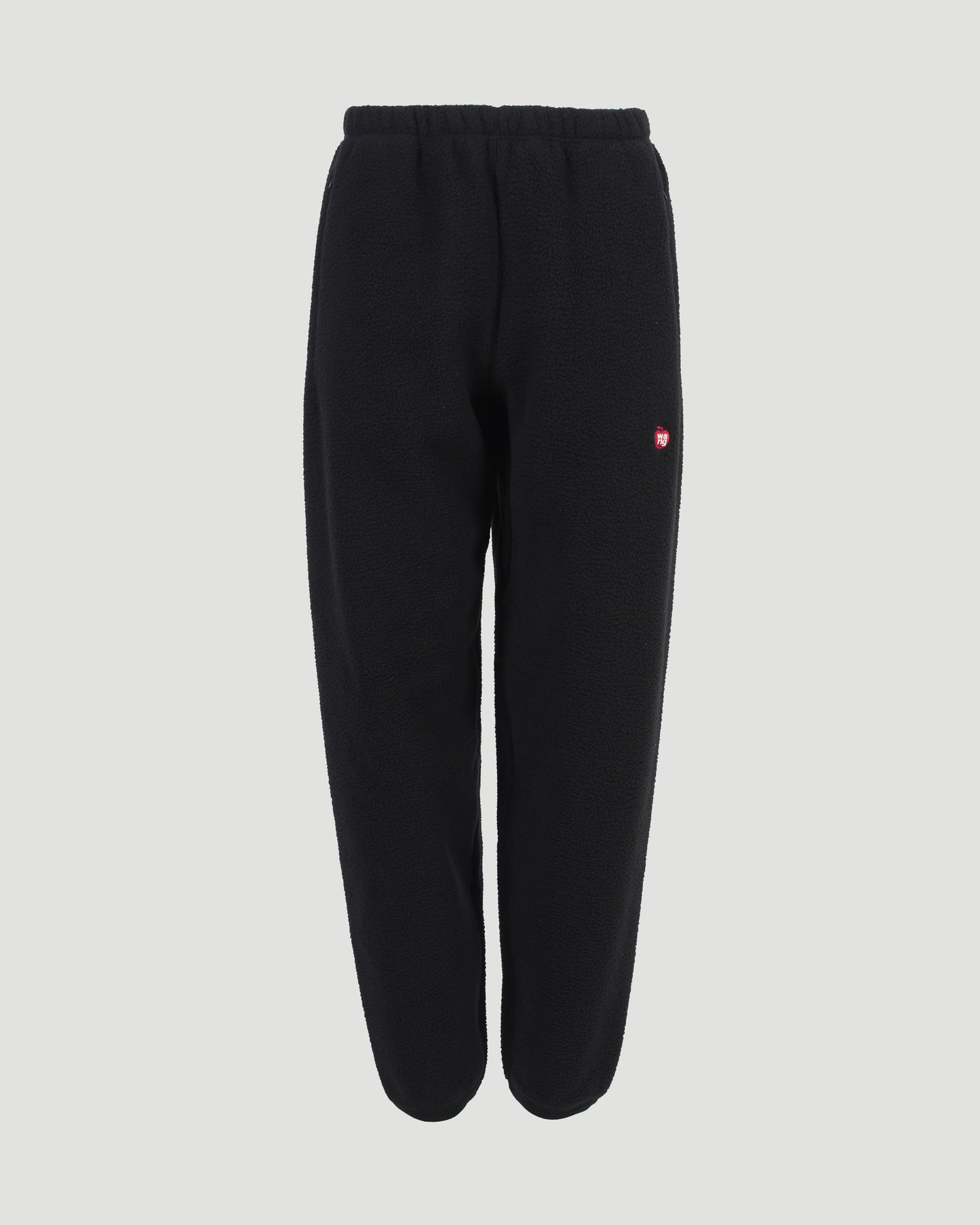 Sweatpant in teddy fleece with red apple logo