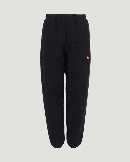 Sweatpant in teddy fleece with red apple logo