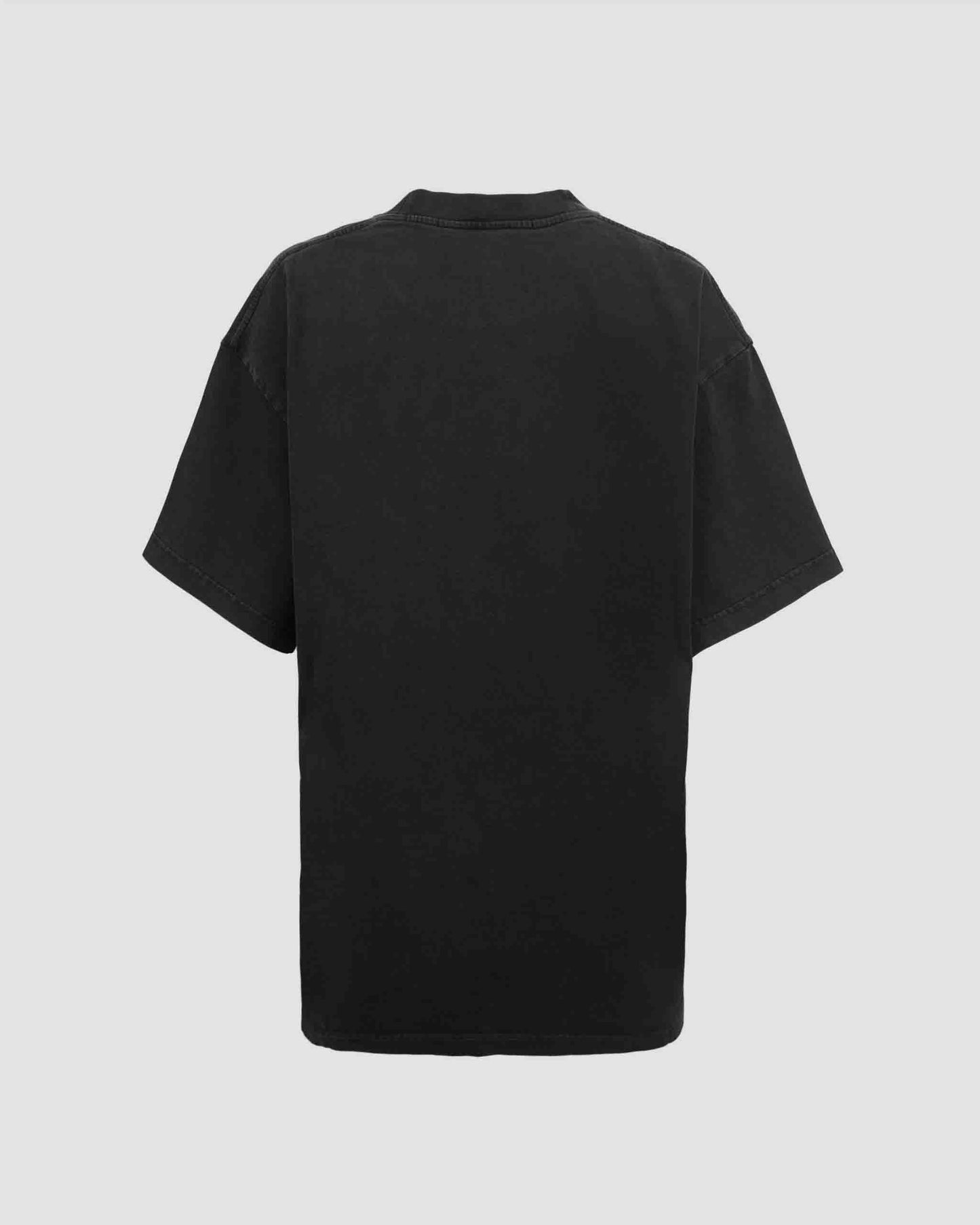 Oversized Logo Tee in Washed Black