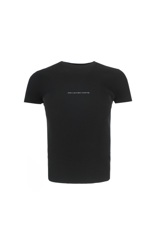 Ribbed Short-Sleeved T-Shirt