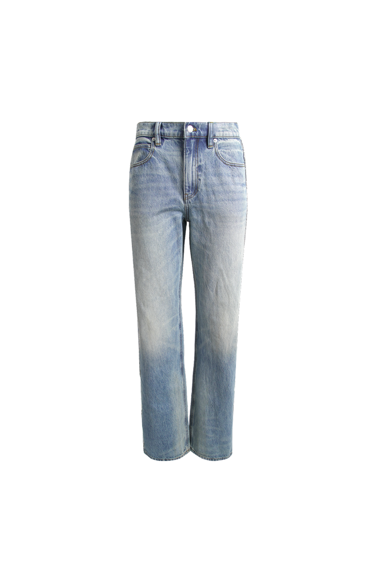 Straight-Leg Denim Jeans
