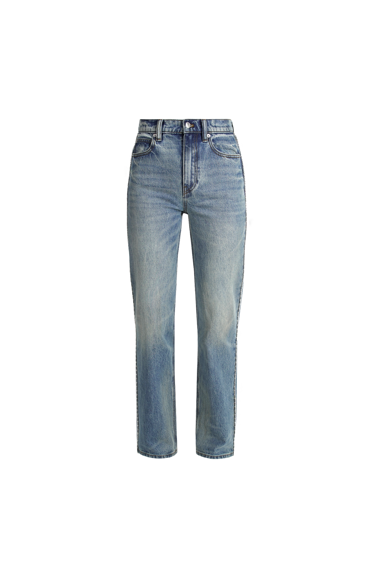 Straight-Leg Denim Jeans