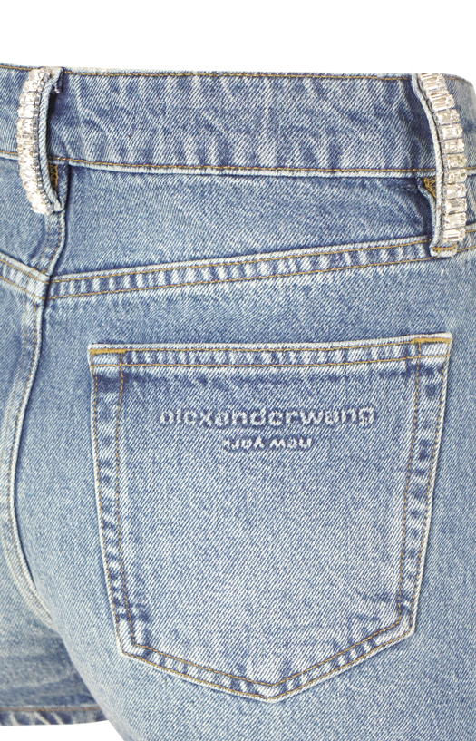 Crystal Hotfix Belt Loop Skort in Blue