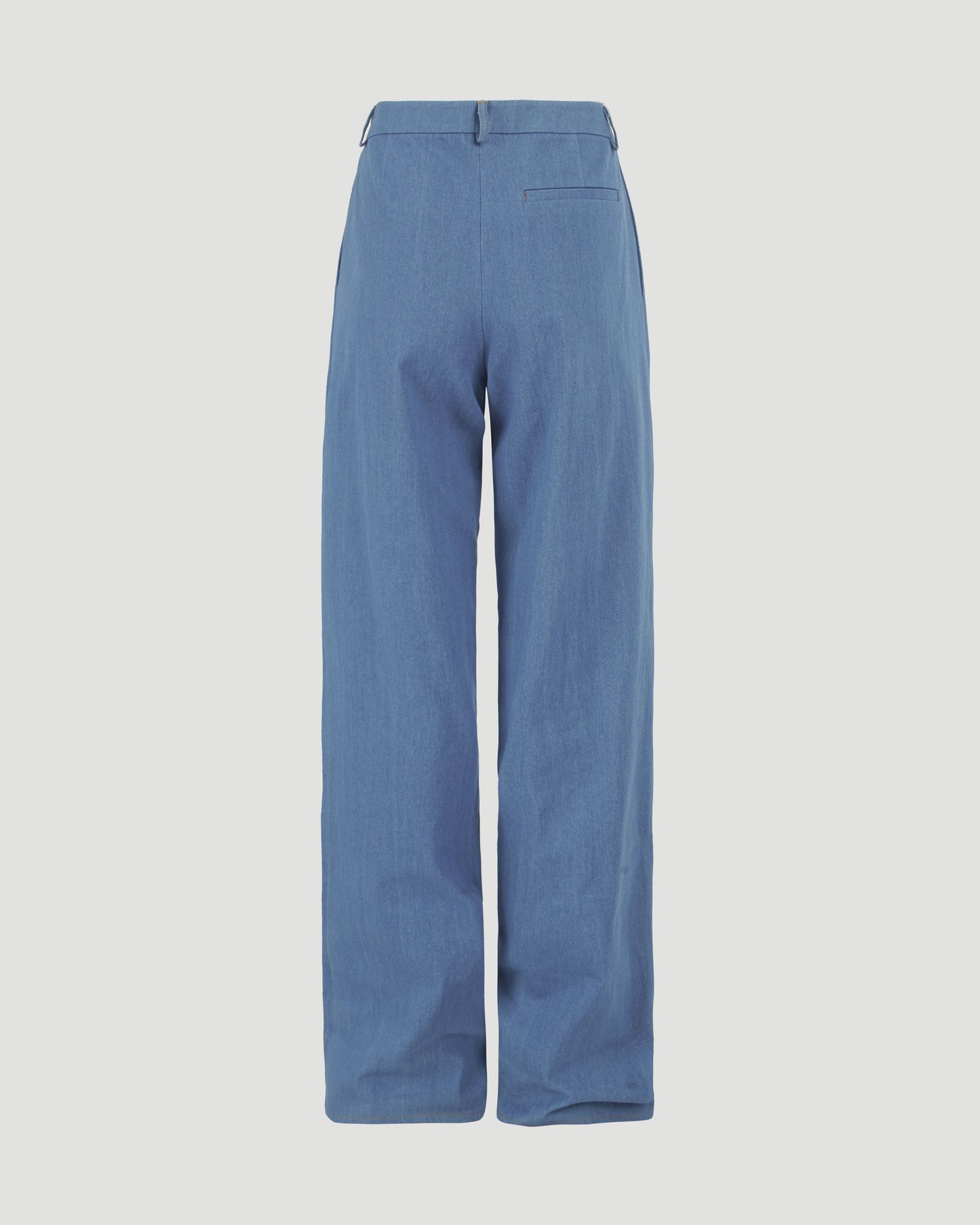 HIGH-WAISTED DENIM TROUSERS