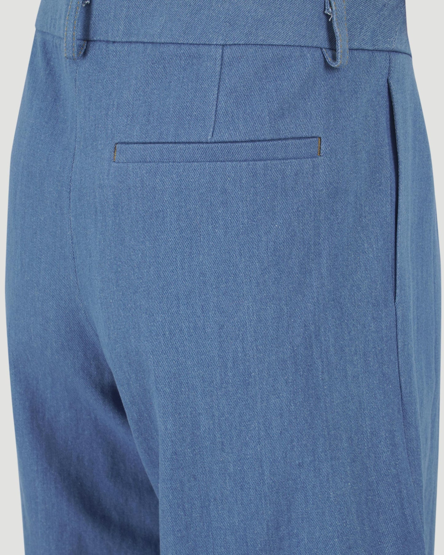 HIGH-WAISTED DENIM TROUSERS