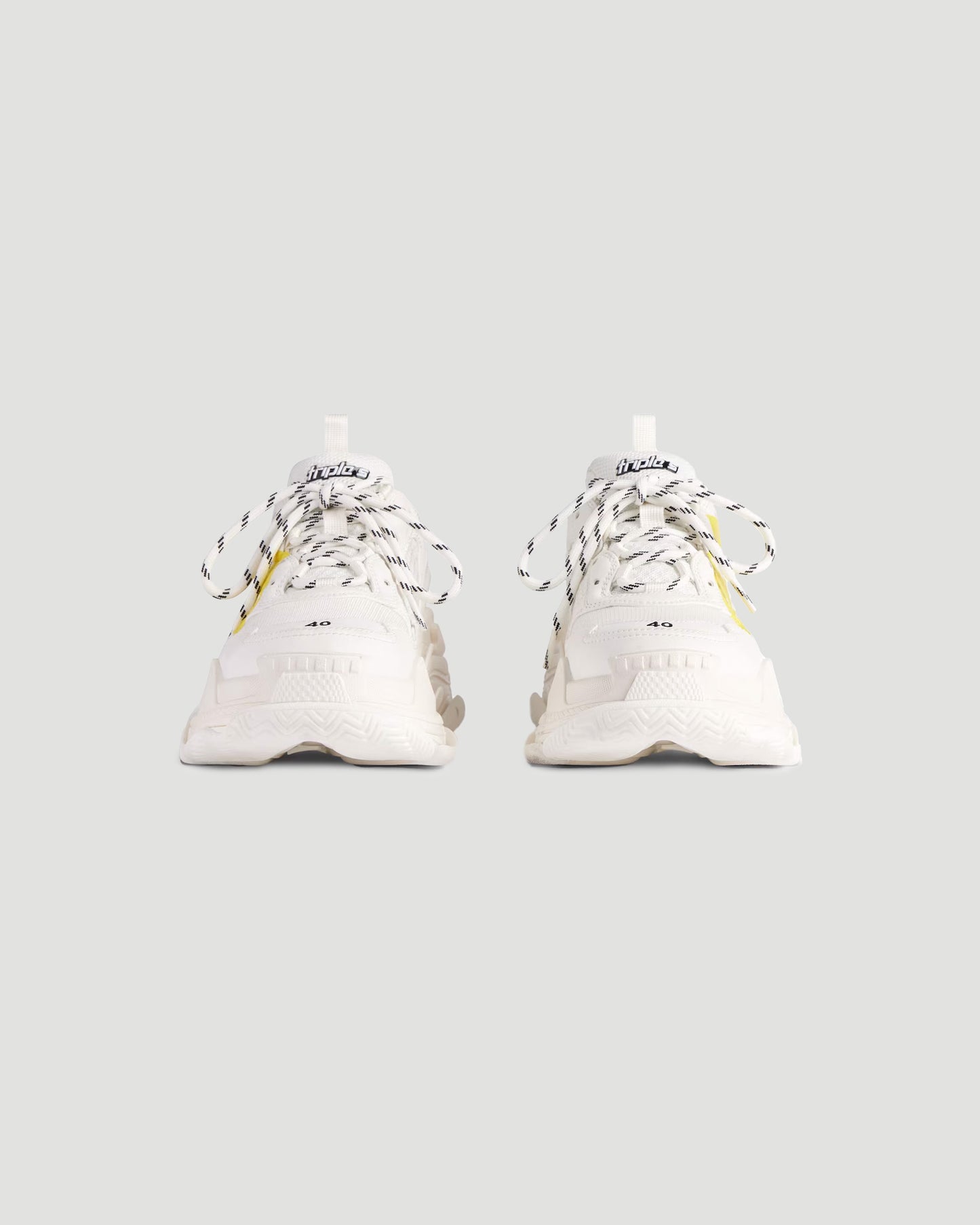 Triple S Tape Type Sneaker in White And Yellow