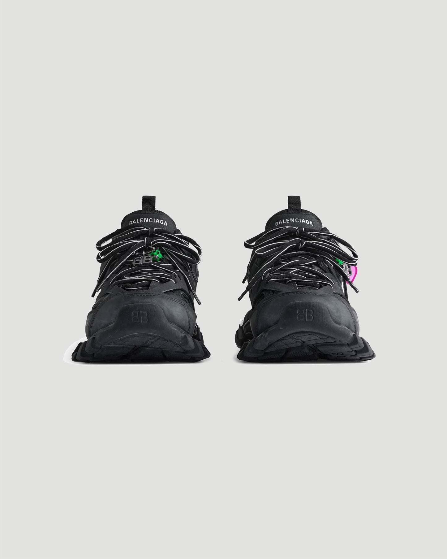 Track Sneaker With Charms in Black