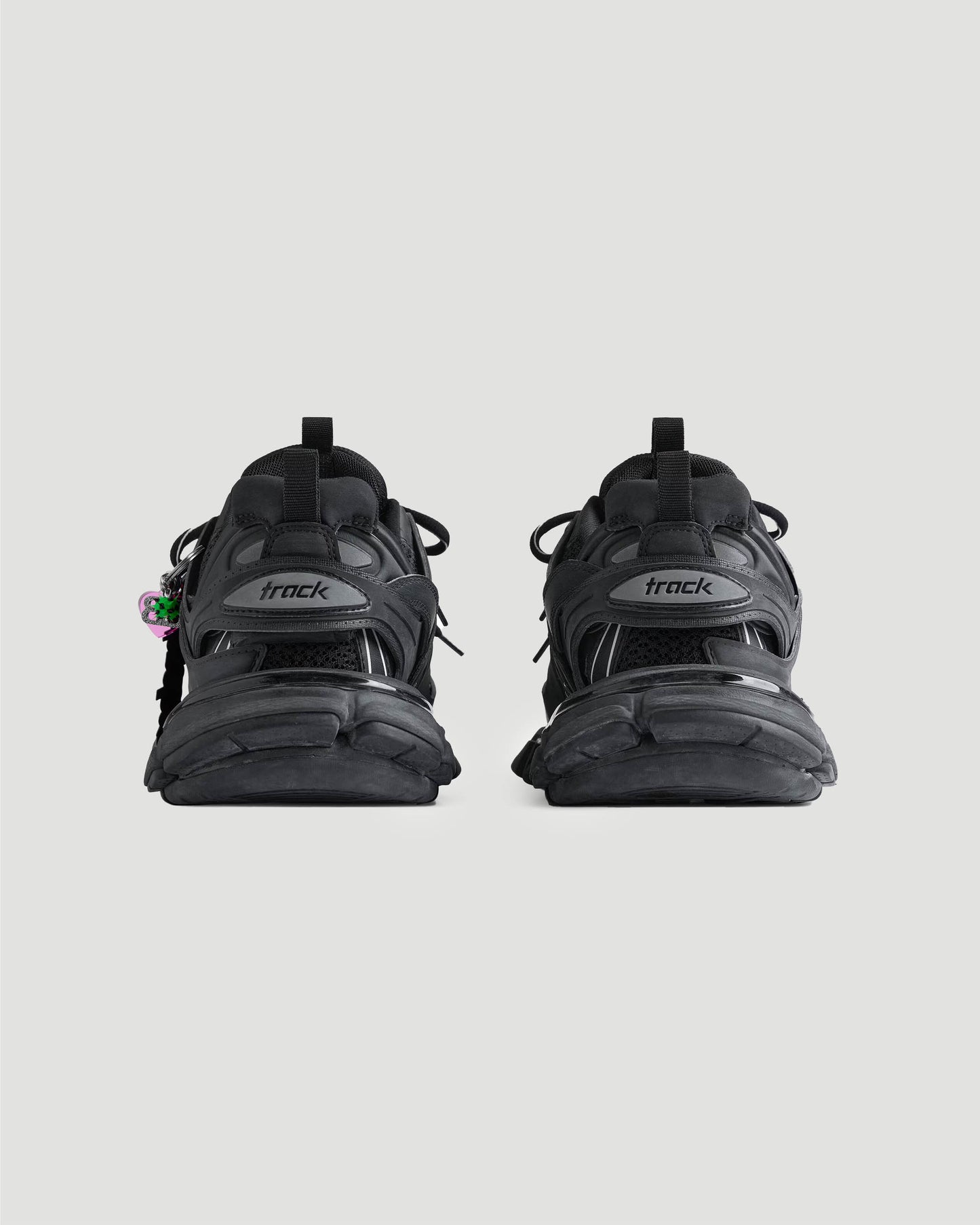Track Sneaker With Charms in Black