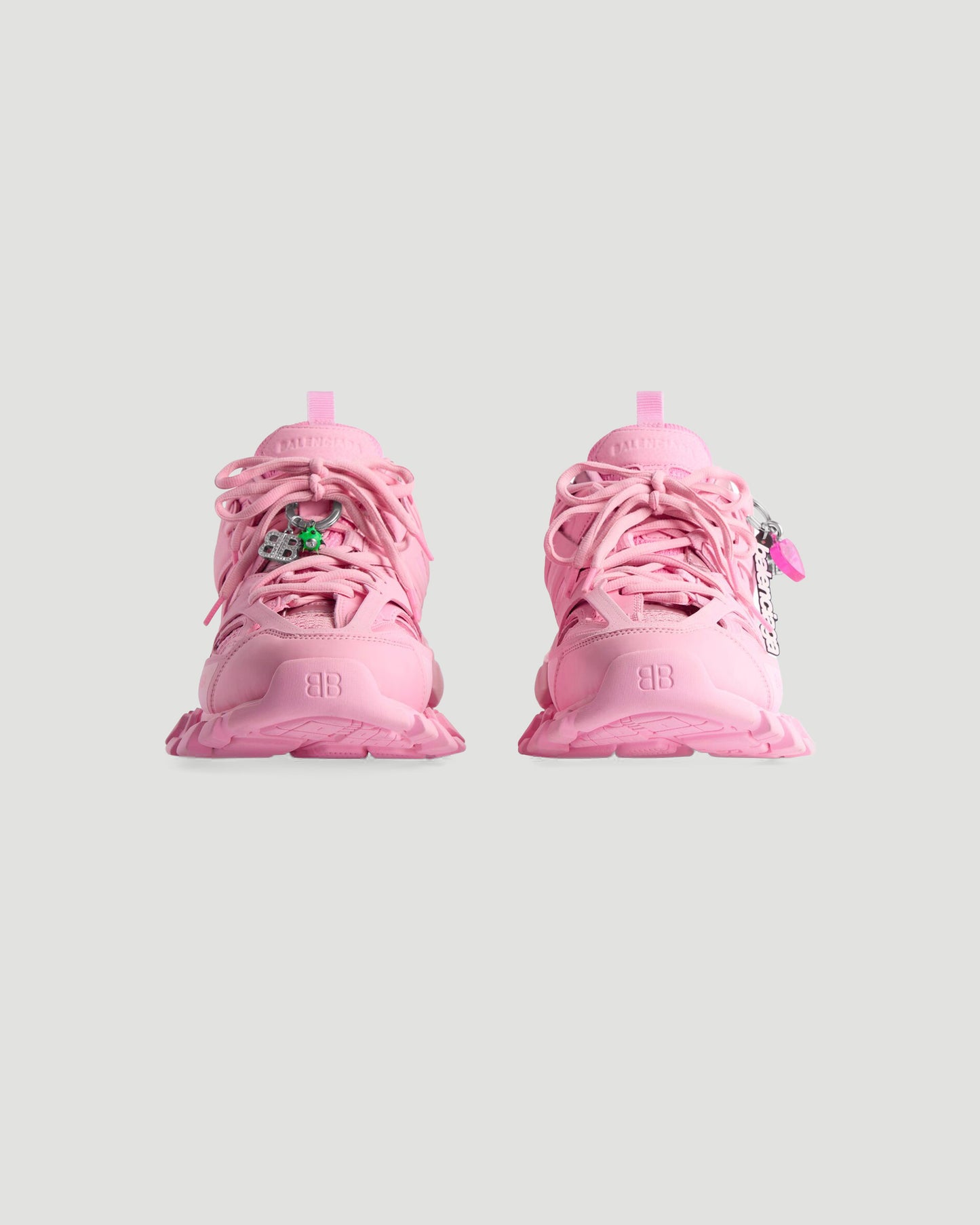 Track Sneaker With Charms in Pink