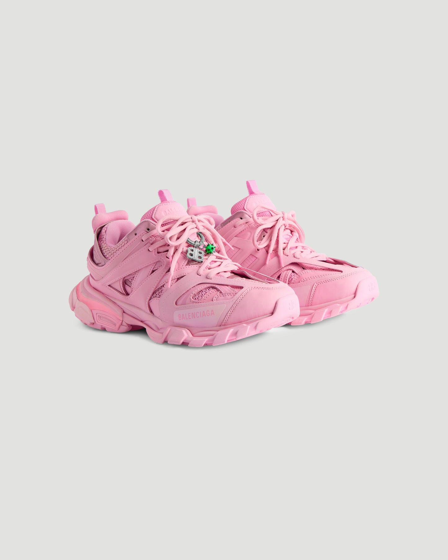 Track Sneaker With Charms in Pink