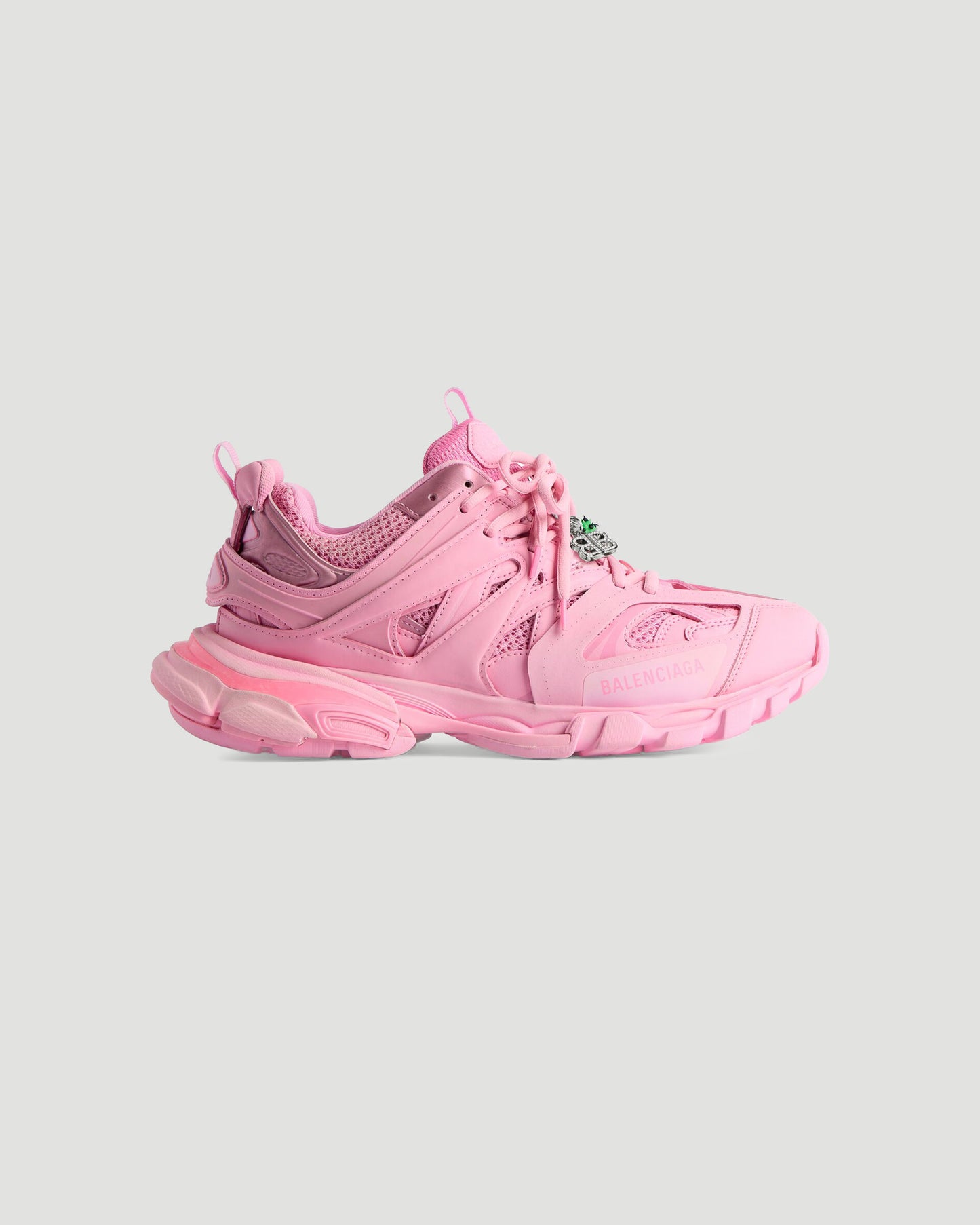 Track Sneaker With Charms in Pink