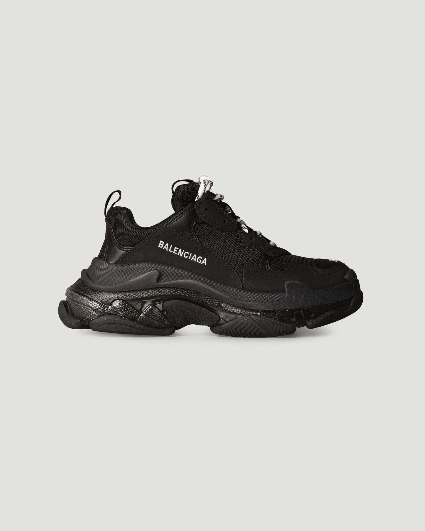TRIPLE S CLEARSOLE IN BLACK