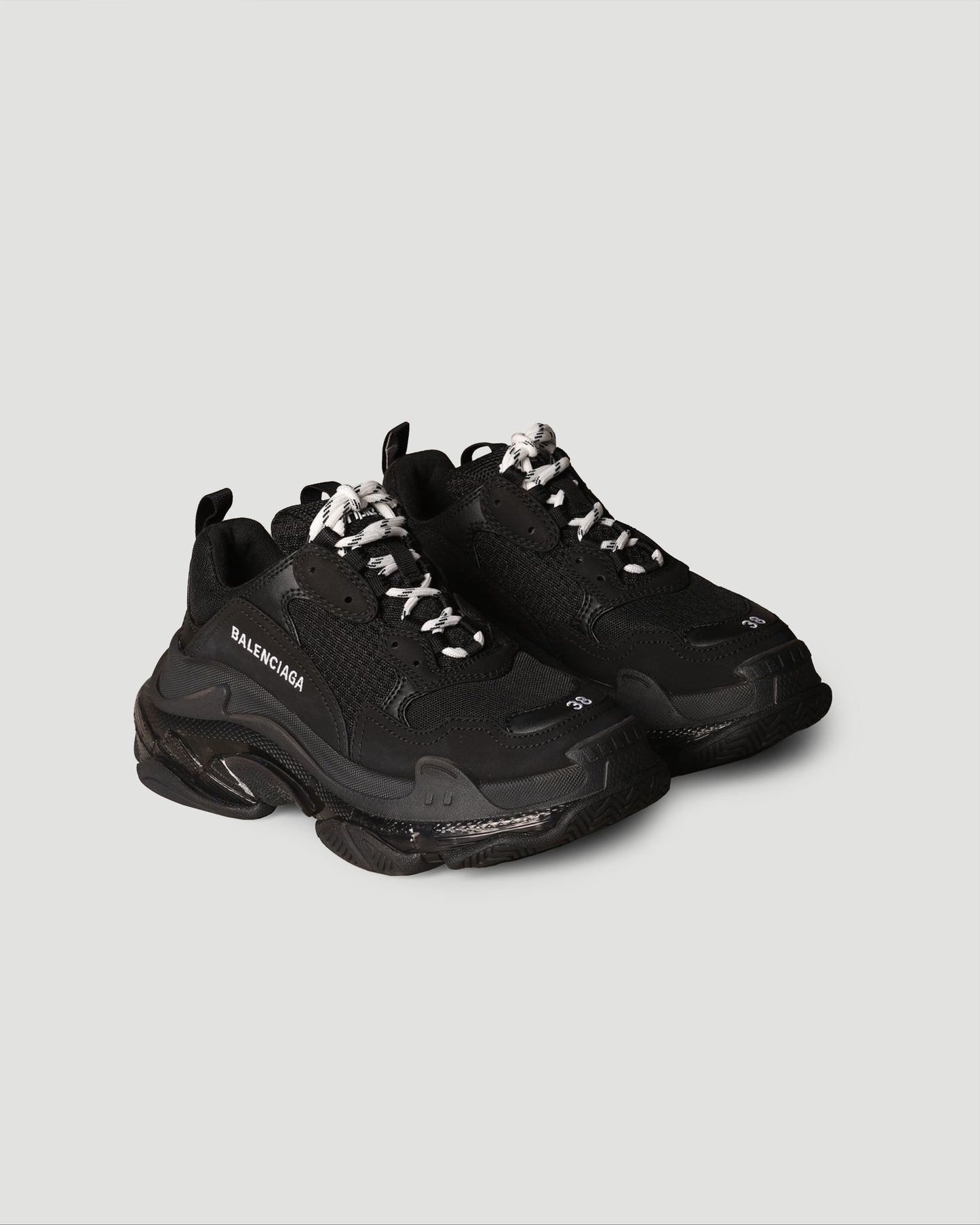 TRIPLE S CLEARSOLE IN BLACK