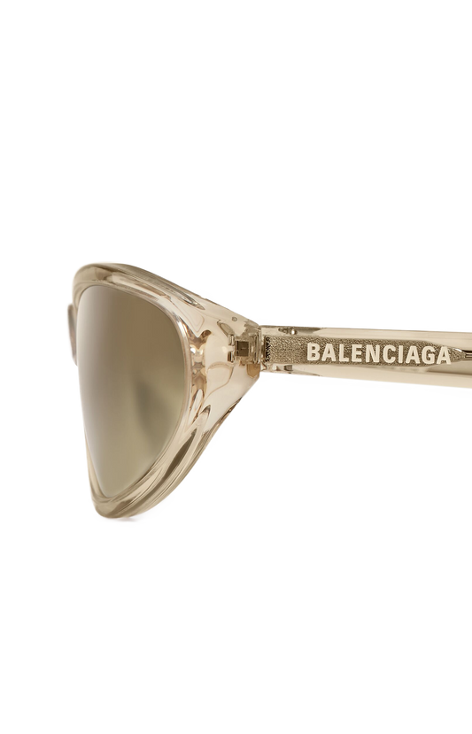 Neo Round Sunglasses in Transparent Beige