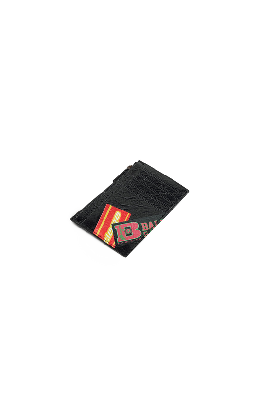 Cash Large Long Coin And Card Holder in Black