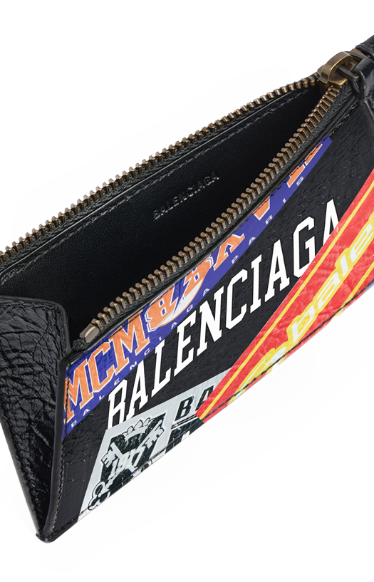 Cash Large Long Coin And Card Holder in Black